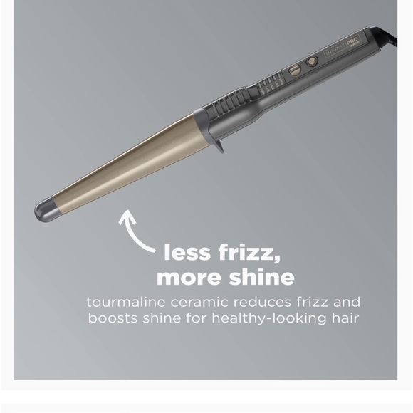 INFINITIPRO BY CONAIR Tourmaline Ceramic 1 1/4 - 3/4 inch Curling Wand, - Picture 5 of 9